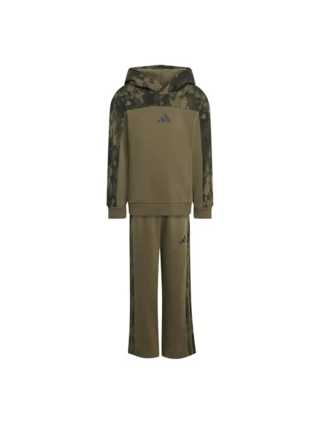 ADIDAS SPORTSWEAR Costum de trening Seasonal Essentials Hooded Fleece Jogger Set Little kaki / oliv / închis verde