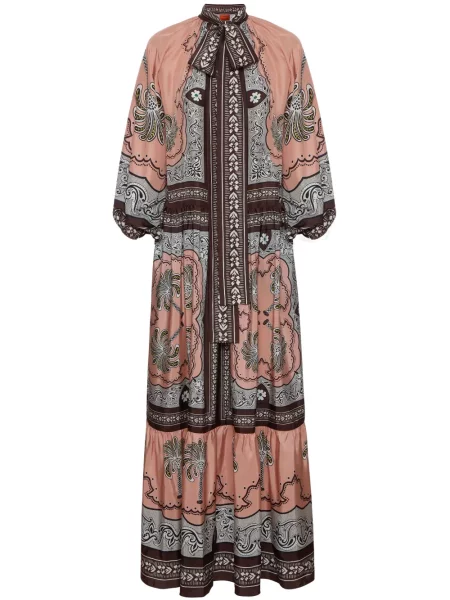 Rochie maxi La Doublej de costum roz