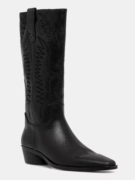 Steve Madden cizme de piele Trevi cu drept negru