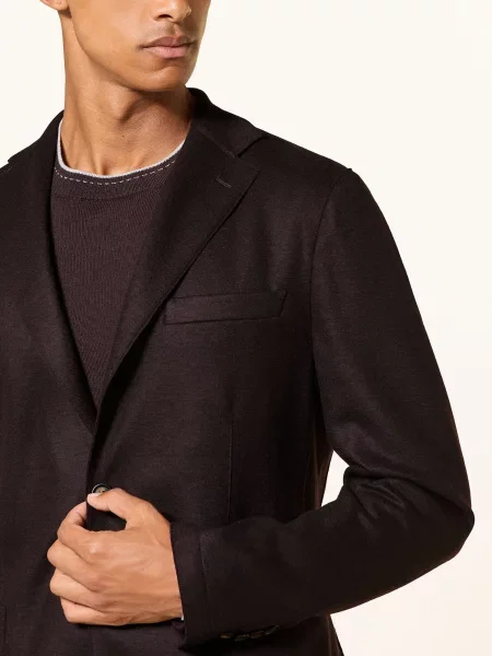 Eleventy Sako Extra Slim Fit tmavě červená