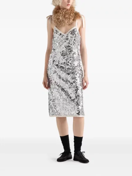 Rochie Prada de costum auriu