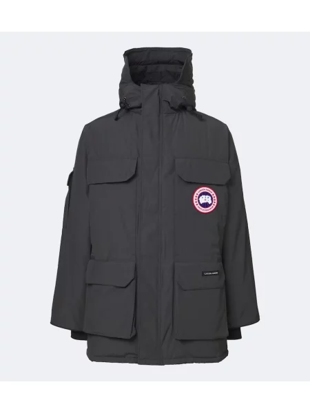 Geacă cu puf Canada Goose cu glugă gri