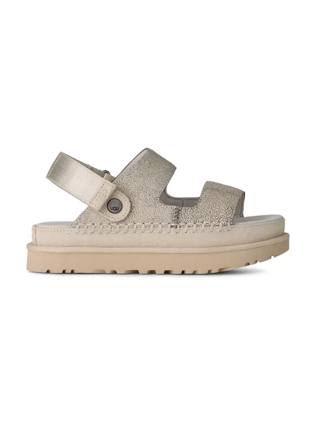 Papuci Ugg din piele bej