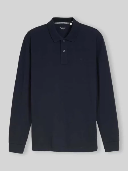 Koszulka polo z detal z logo Tom Tailor granatowa