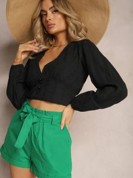 Pantaloni scurți Other cu funde verde