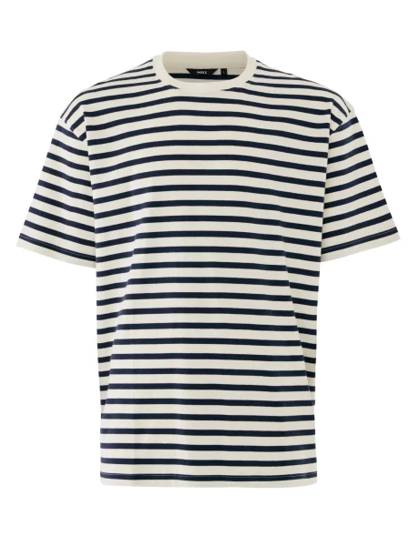 MEXX Tricou crem / bleumarin