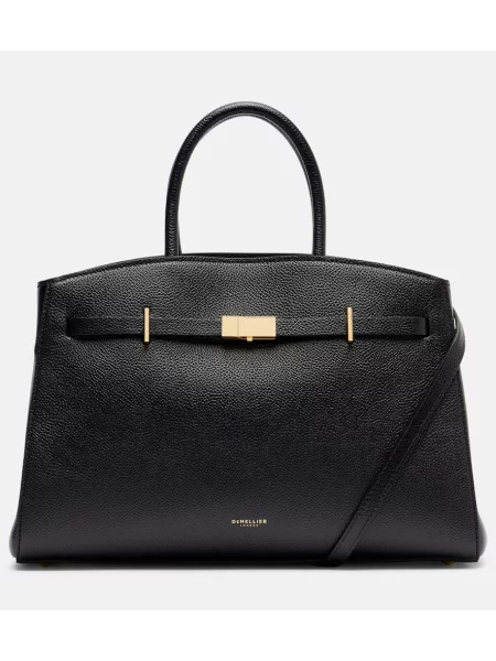 Geantă shopper Demellier din piele negru