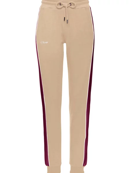 S.Oliver Hlače pesek / lila bela