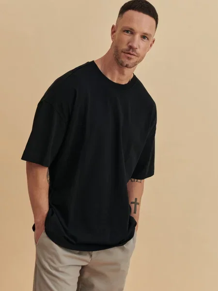 DAN FOX APPAREL Tricou Erik' negru