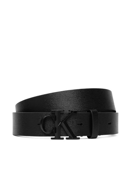 Curea Calvin Klein Ck Faceted Buckle negru