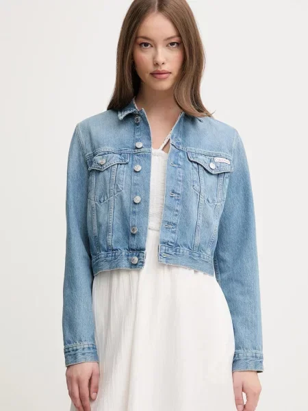 Дънково яке Calvin Klein Jeans преходен модел синьо