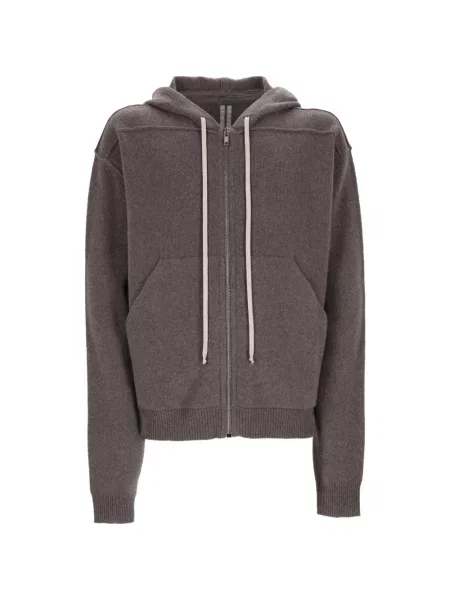 Hanorac cu glugă Rick Owens tricotate maro