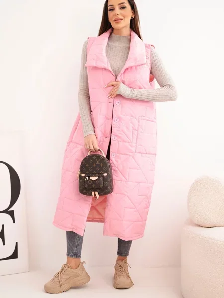 Vestă Kesi Włoski lungă alb