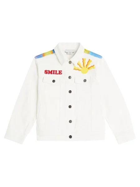 Τζιν μπουφάν Stella Mccartney λευκό