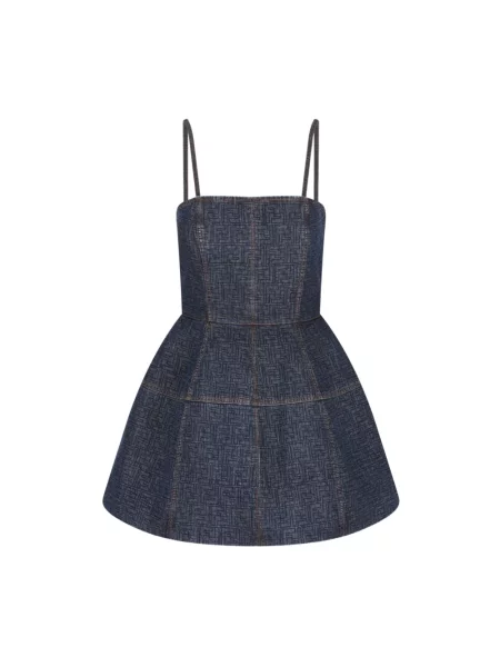 Sukienka jeansowa Fendi niebieska