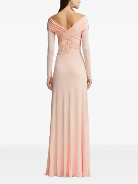 Rochie maxi Ralph Lauren Collection lungă de costum roz