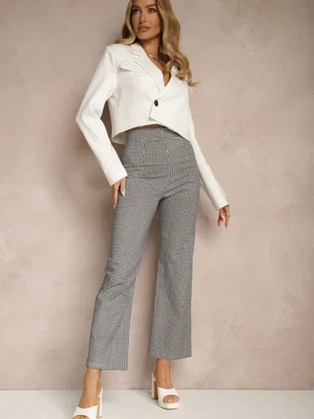 Pantaloni Alimuna Negru cu alb