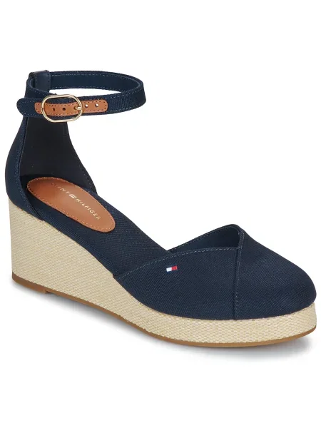 Éksarkú zárt espadrilles Tommy Hilfiger sötétkék