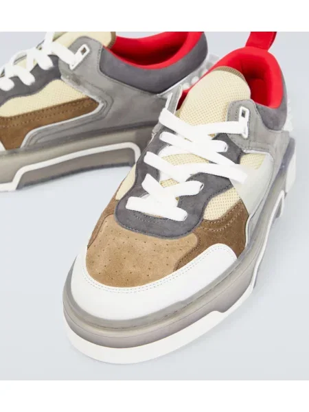 Semišové tenisky Christian Louboutin biela