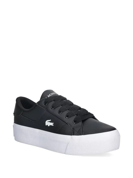 Sneakerși Lacoste Ziane din piele cu platformă cu autograf negru