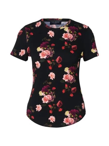Ted Baker Tričko MYLI tmavozelená / lesného ovocia / svetločervená čierna