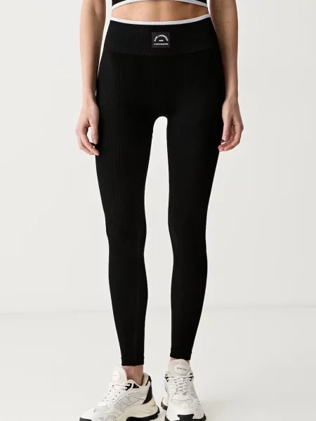 Pantaloni Karl Lagerfeld cu talie joasă negru