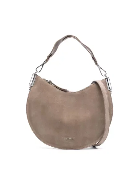 Torebka crossbody Coccinelle zamszowa beżowa