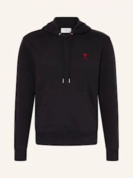 Ami Paris Bluza Z Kapturem schwarz czarna