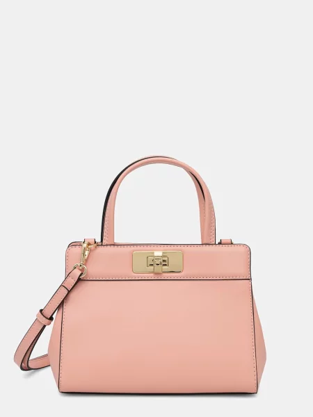 Tommy Hilfiger torebka shopper z imitacji skóry różowa