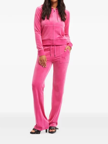 Είδος βελούδου τρέξιμο παντελόνι Juicy Couture ροζ