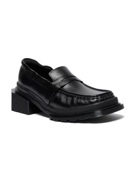 Кожаные мокасины Dr. Martens на платформе черные