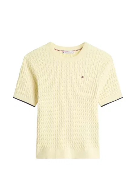Scurt pulover Tommy Hilfiger galben