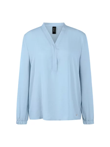 Bluzka Marc Cain z dekoltem w serek niebieska