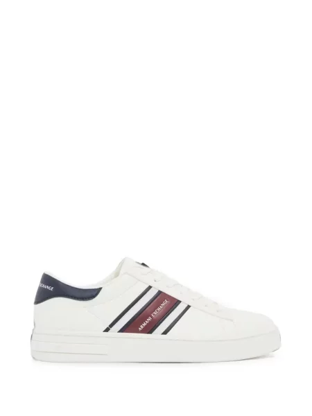 Sneakerși Armani Exchange cu dungi cu imagine alb