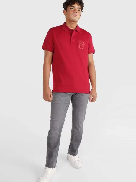 Твілове поло Tommy Hilfiger червоне