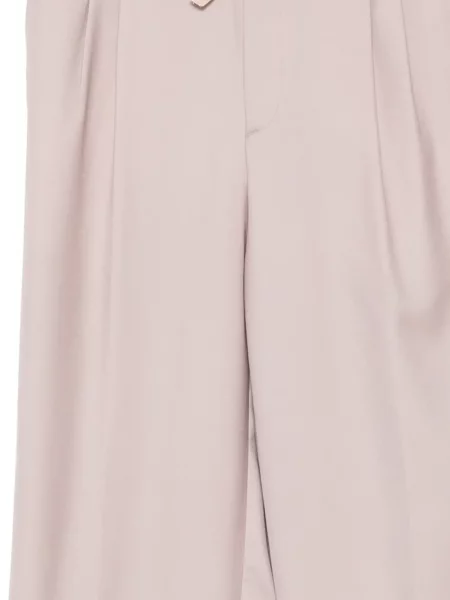 Pantaloni Brioni de mătase cu cordon roz