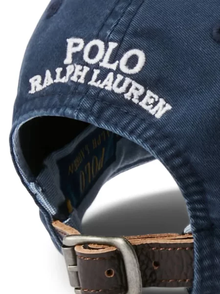 Polo Ralph Lauren czapka z daszkiem z bawełną niebieska
