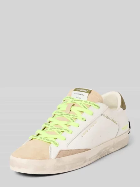 Sneakersy ze skóry Model DISTRESSED' Crime London białe