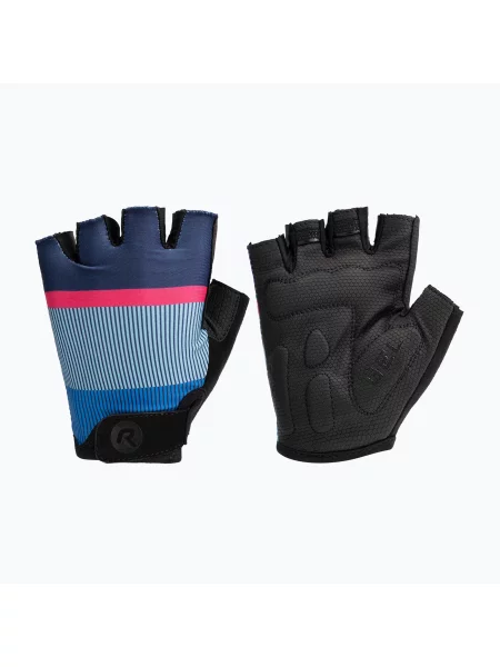 Дамски ръкавици за колоездене Rogelli Impress II blue/pink/black черно