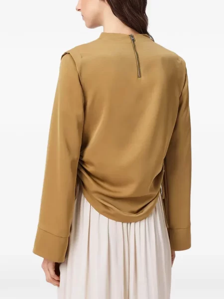 Bluză Allsaints drapată galben