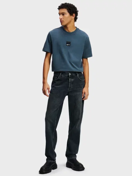 Прямые джинсы Karl Lagerfeld Jeans серые