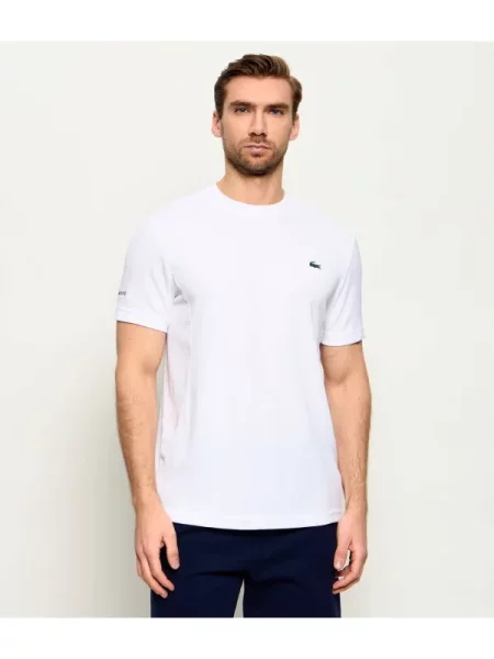 Lacoste Tricou Lacoste x Novak Djokovic alb