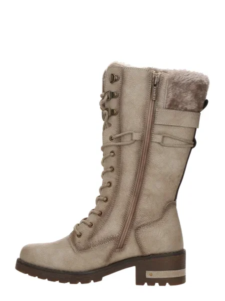 MUSTANG Čizme sa vezicama bež