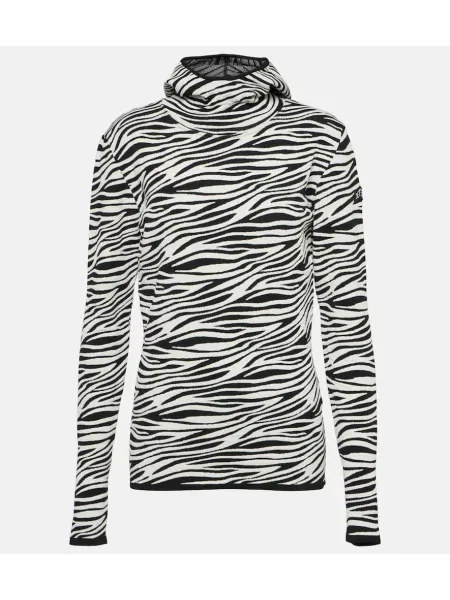 Bluza z kapturem Jet Set z nadrukiem żakardowa w zebrę