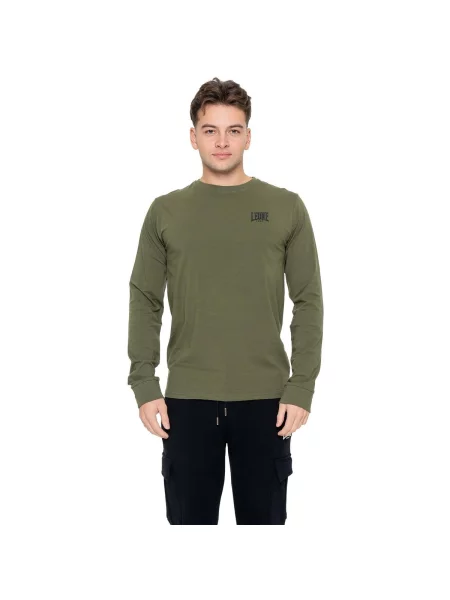 Lung tricou Leone 1947 cu mâneci lungi cu autograf verde