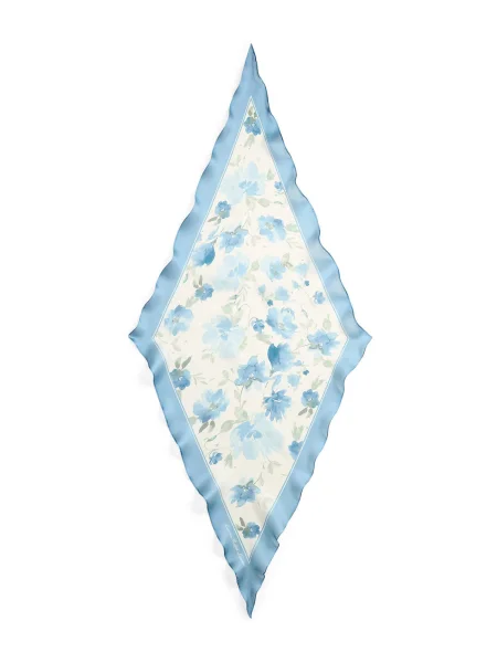 Fular Lauren Ralph Lauren de mătase albastru