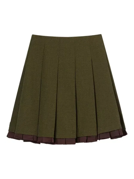 Mini fusta plisata Shushu/tong plisată verde