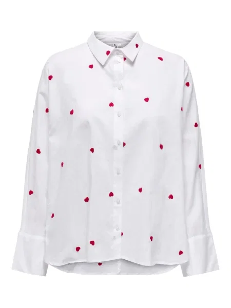 ONLY Blúz LINA piros fehér