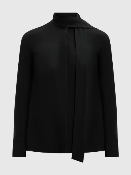 Блуза із шовку Valentino чорна