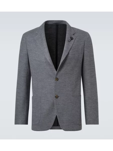 Gyapjú zakó Lardini szürke